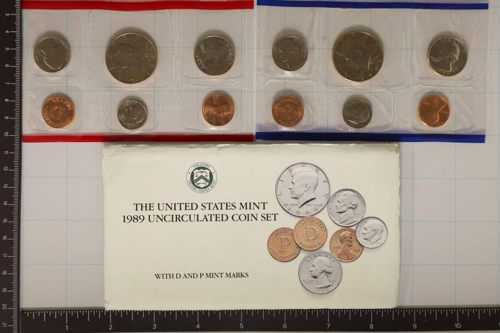 1989 US MINT SET (UNC) P/D (WITH ENVELOPE) (1 of 2)