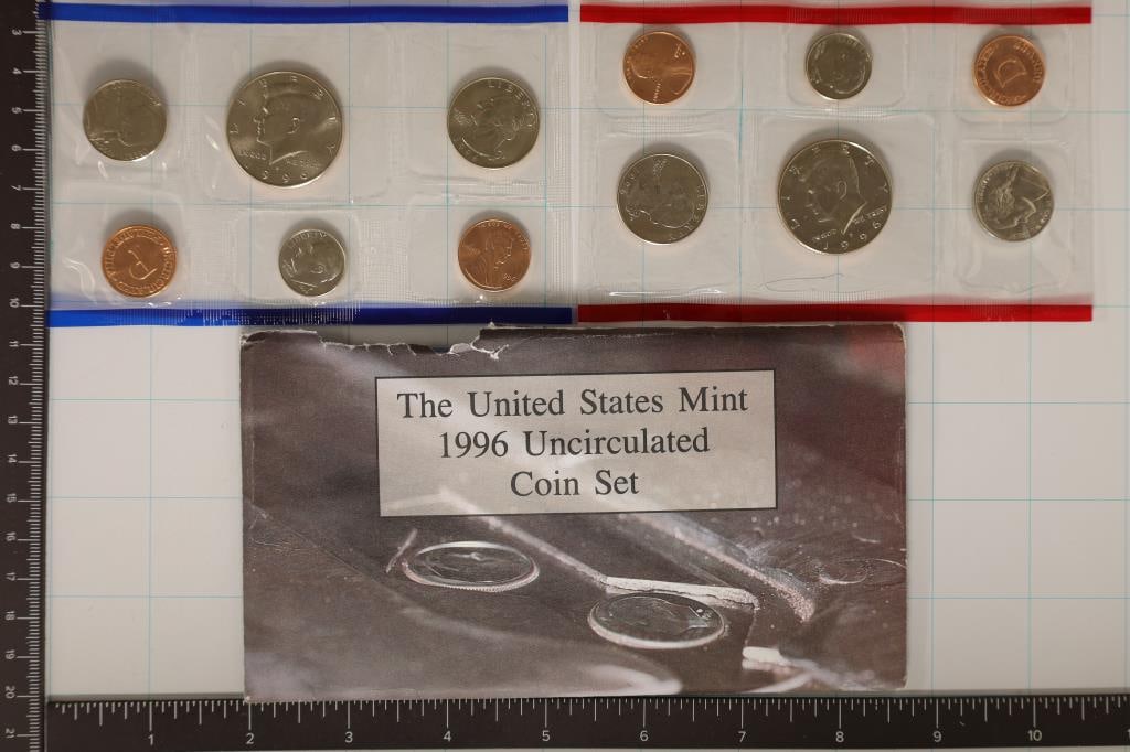 1996 US MINT SET (UNC) P/D (WITH ENVELOPE) (1 of 2)