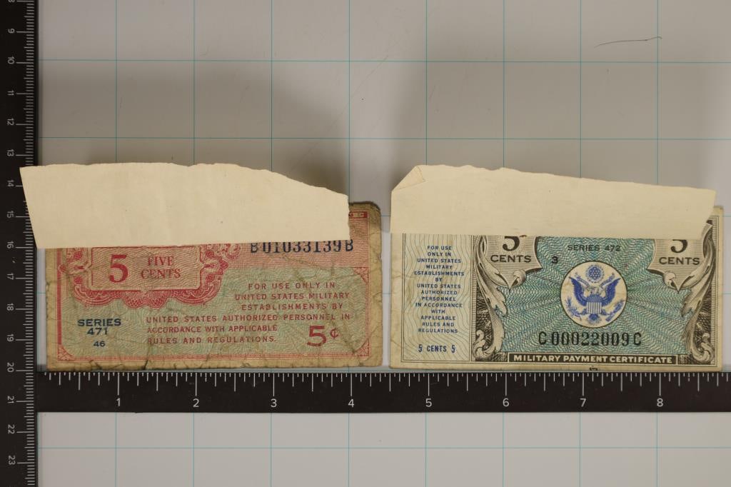 SERIES 471 & 472 US FIVE CENT MILITARY PAYMENT (1 of 3)