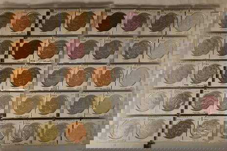 40 ALUMINUM COLORIZED MARDI GRAS TOKENS: INCLUDES: HERCULES, HERMES, IRIS AND OTHERS