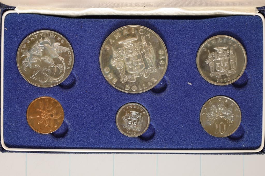 1970 JAMAICA 6 COIN PROOF SET IN ORIGINAL FRANKLIN (1 of 3)