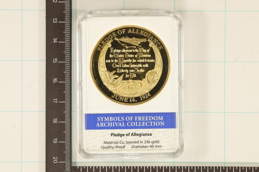 24KT LARYERED GOLD SYMBOLS OF FREEDOM (1 of 2)