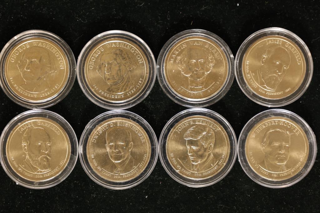 8 PRESIDENTIAL DOLLAR COINS: 2007-P & D GEORGE (1 of 2)