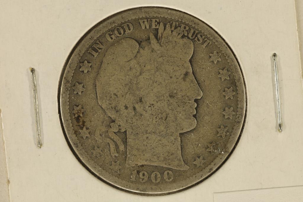 1900 SILVER BARBER HALF DOLLAR (1 of 2)