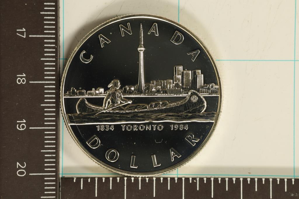 1984 CANADA PROOF SILVER $1 .375 OZ. ASW (1 of 2)