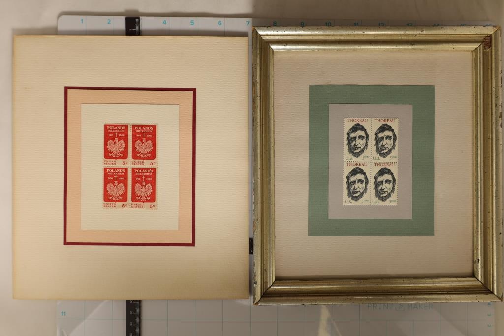 2 BLOCKS OF 4-UNCANCLED US 5 CENT POSTAGE (1 of 2)