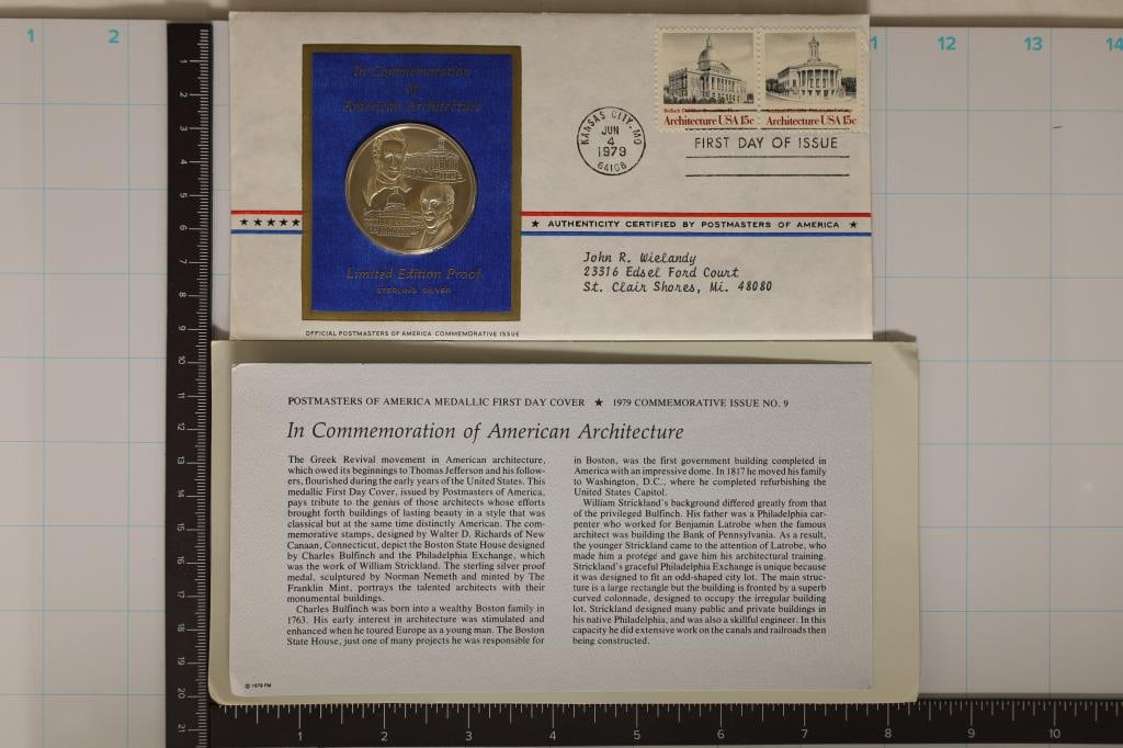 .8 OZ. PF STERLING SILVER ROUND IN FDC (1 of 2)