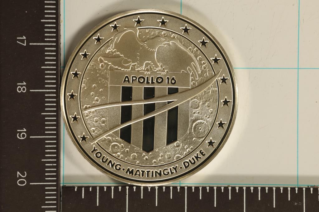 .65 TROY OZ. STERLING SILVER SPACE FLIGHT EMBLEMS (1 of 2)