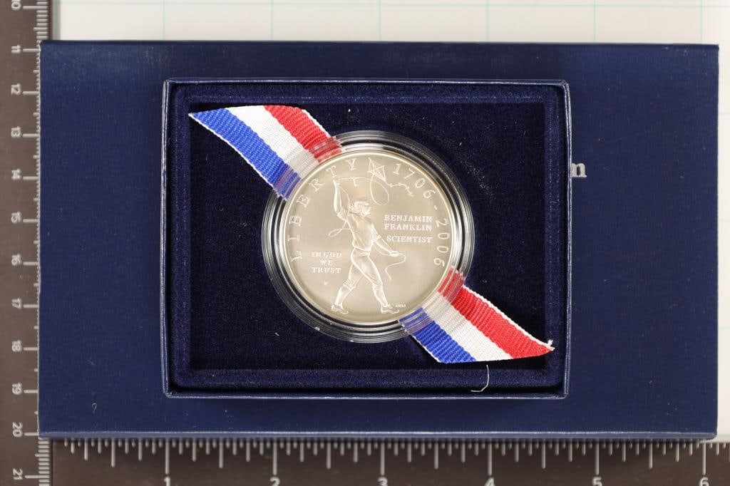 2006-P US UNC SILVER DOLLAR BENJAMIN FRANKLIN (1 of 3)