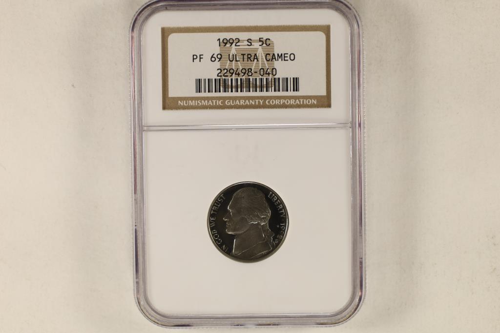 1992-S JEFFERSON NICKEL NGC PF69 ULTRA CAMEO (1 of 2)