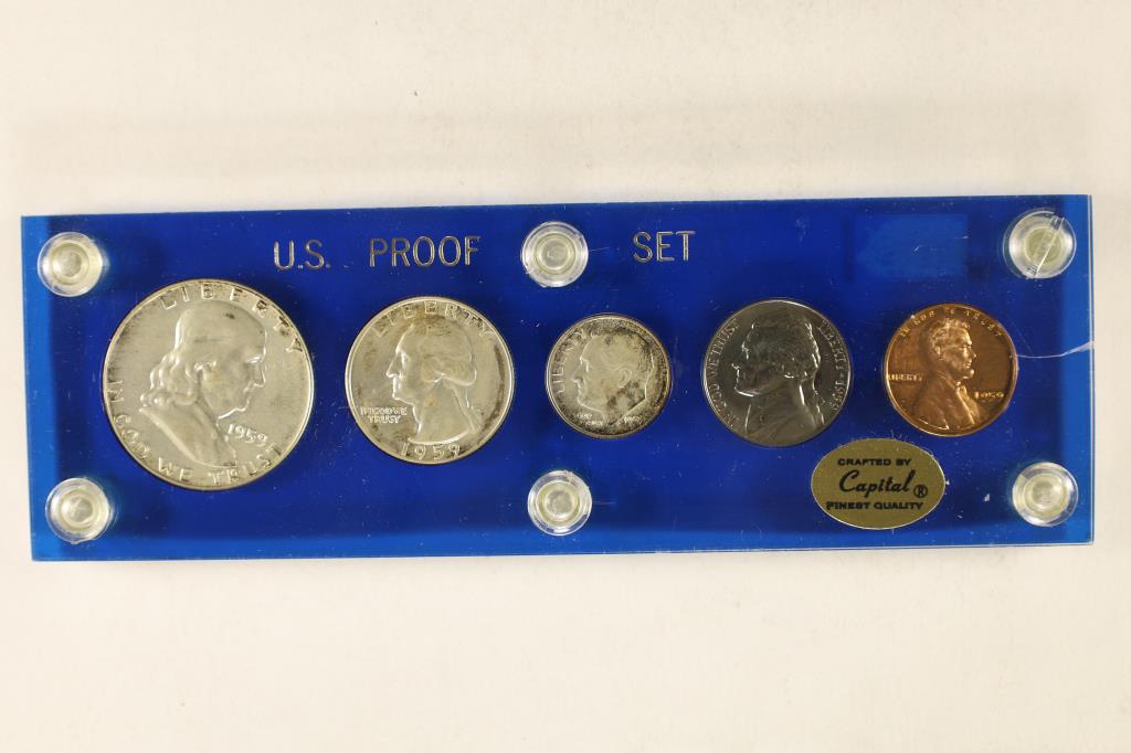 1959 US PROOF SET IN CAPITAL PLASTICS HOLDER (1 of 2)