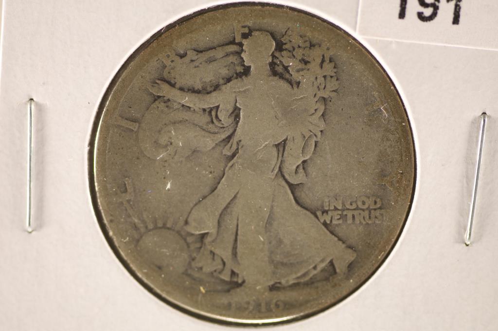 1916 SILVER WALKING LIBERTY HALF DOLLAR: WATCH FOR OUR NEXT AUCTION ON MON. JAN. 16TH, 2023 AT 7 PM EST