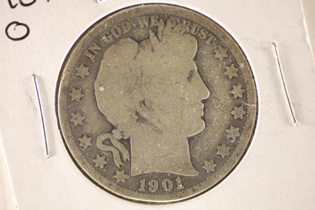 1901-O SILVER BARBER HALF DOLLAR (1 of 2)