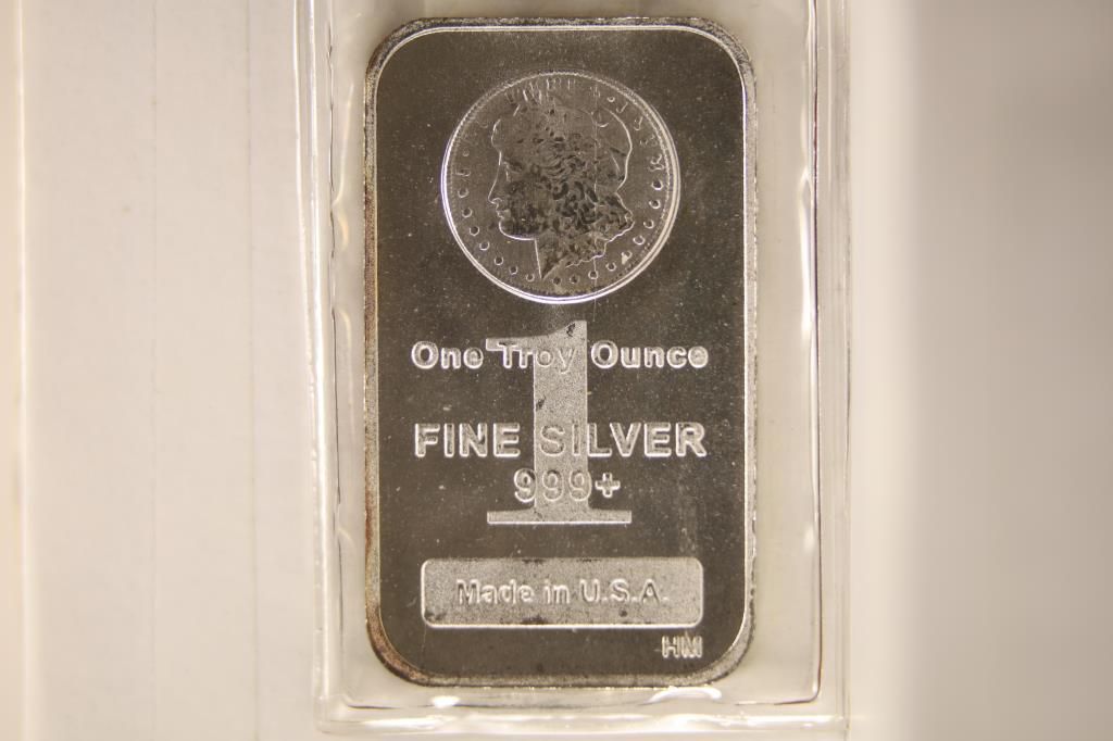 1 TROY OZ .999 FINE SILVER PROOF INGOT . MORGAN (1 of 2)