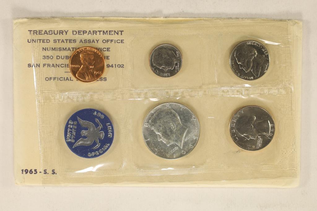 1965 US SPECIAL MINT SET WITH ENVELOPE (1 of 2)