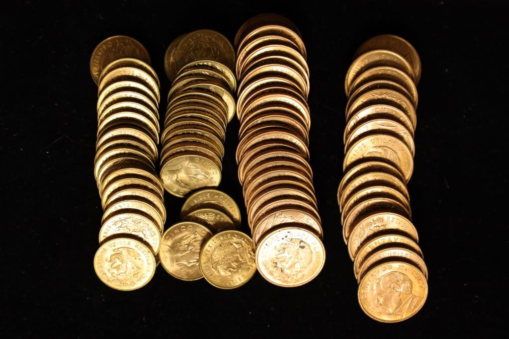 79 MEXICO BRILLIANT UNC CENTAVOS 40-1968 FIVE (1 of 1)