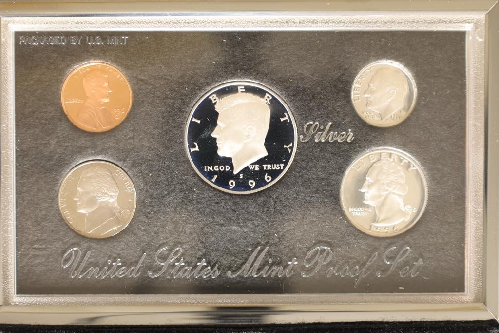 1996 US SILVER PREMIER PROOF SET (WITH BOX) (1 of 3)