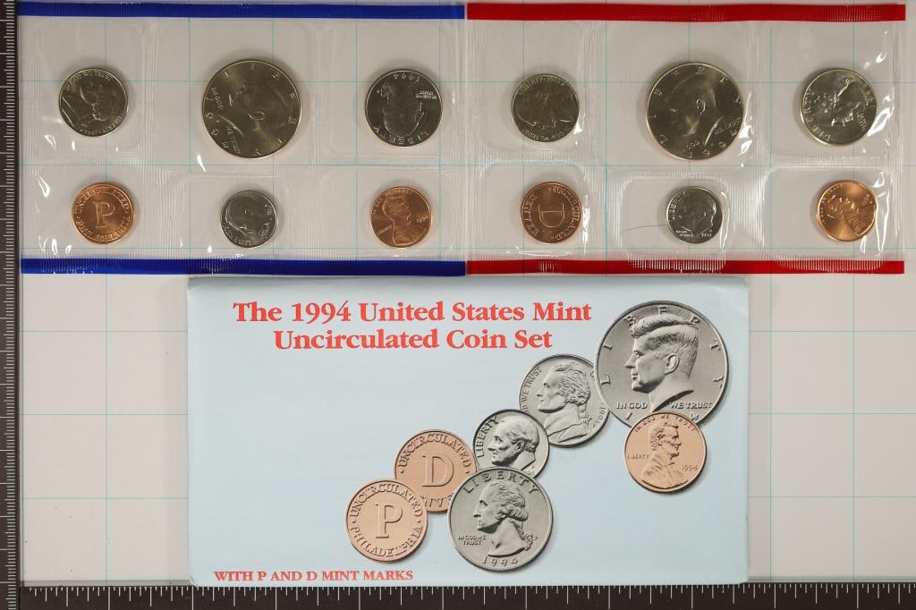 1994 US MINT SET (UNC) P & D (WITH ENVELOPE) (1 of 2)