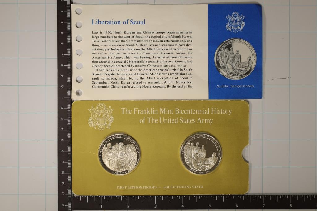 2- STERLING SILVER PF ROUNDS 1.42 OZ. ASW (1 of 2)