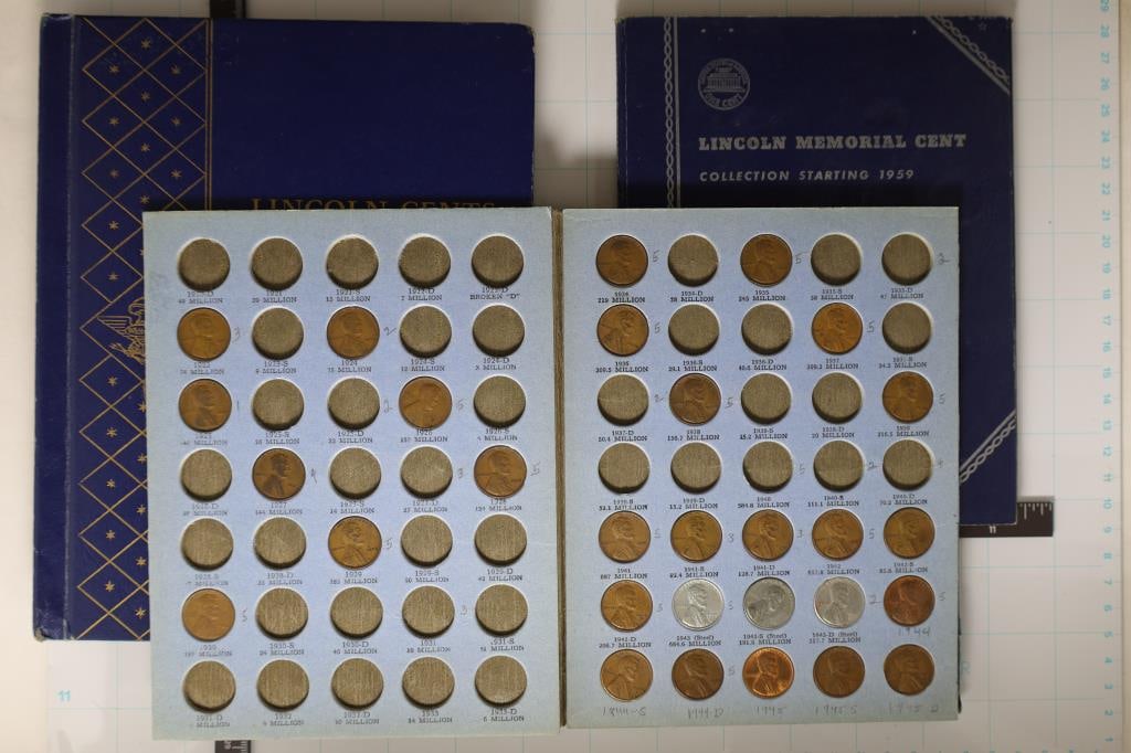 3 PARTIALLY COMPLETED LINCOLN CENTS ALBUMS: (1 of 6)