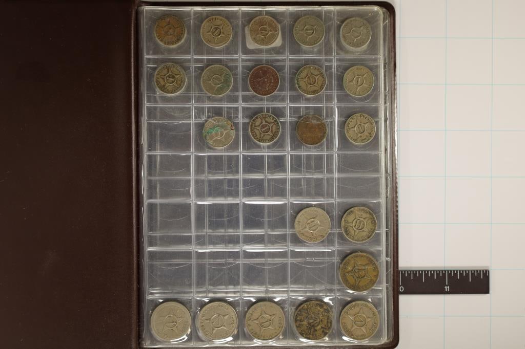 22 CUBA COINS IN COINS OF THE WORLD ALBUM: 14-1 (1 of 4)