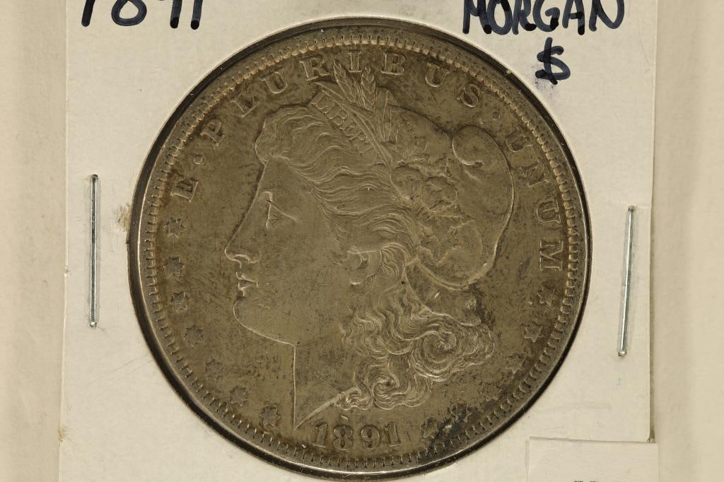 1891 MORGAN SILVER DOLLAR: WATCH FOR OUR NEXT AUCTION ON (MONDAY JAN. 15TH, 2024) AT 7PM EASTERN TIME. THANKS FOR YOUR BUSINESS.