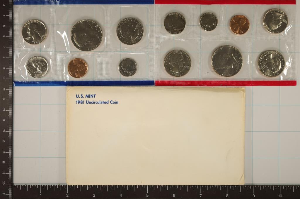 1981 US MINT SET (UNC) P/D/S (WITH ENVELOPE) (1 of 2)