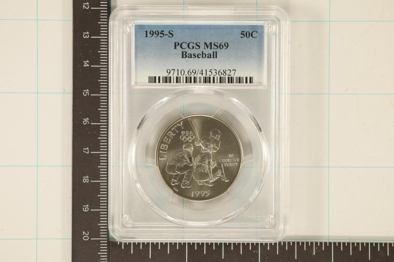 1995-S US HALF DOLLAR BASEBALL PCGS MS69 (1 of 2)