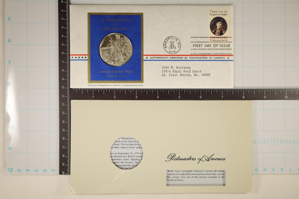 .8 OZ. PROOF STERLING SILVER ROUND IN FDC (1 of 2)