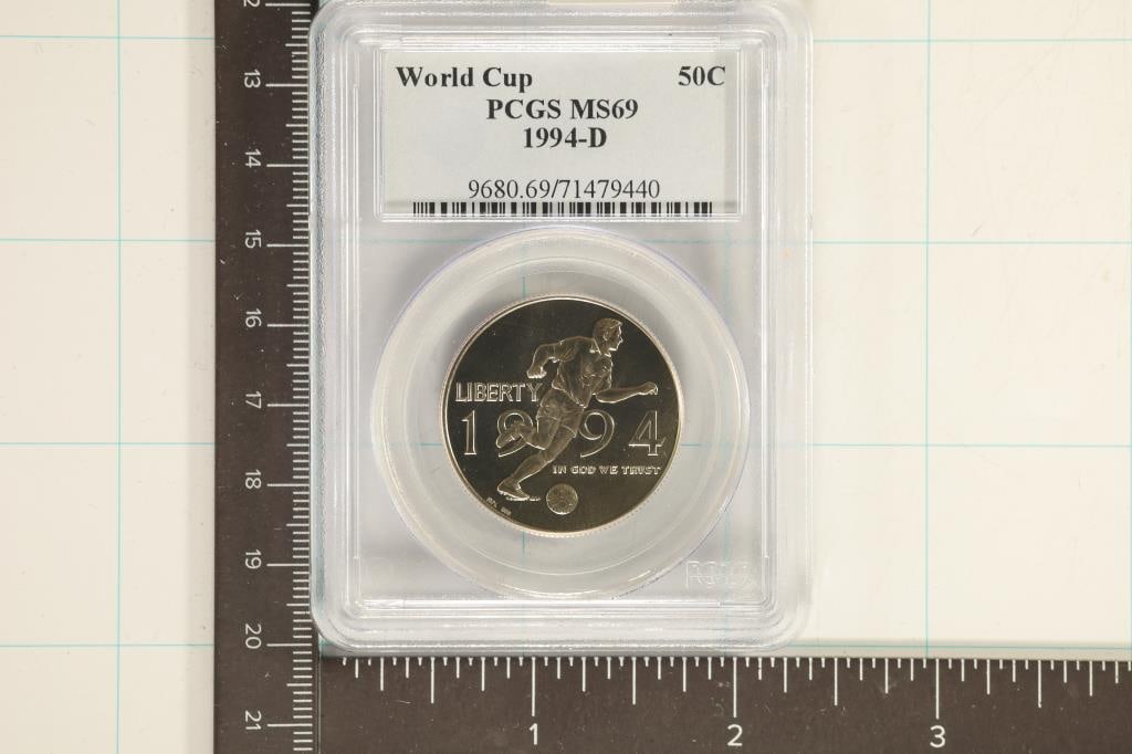 1994-D WORLD CUP US HALF DOLLAR PCGS MS69 (1 of 2)