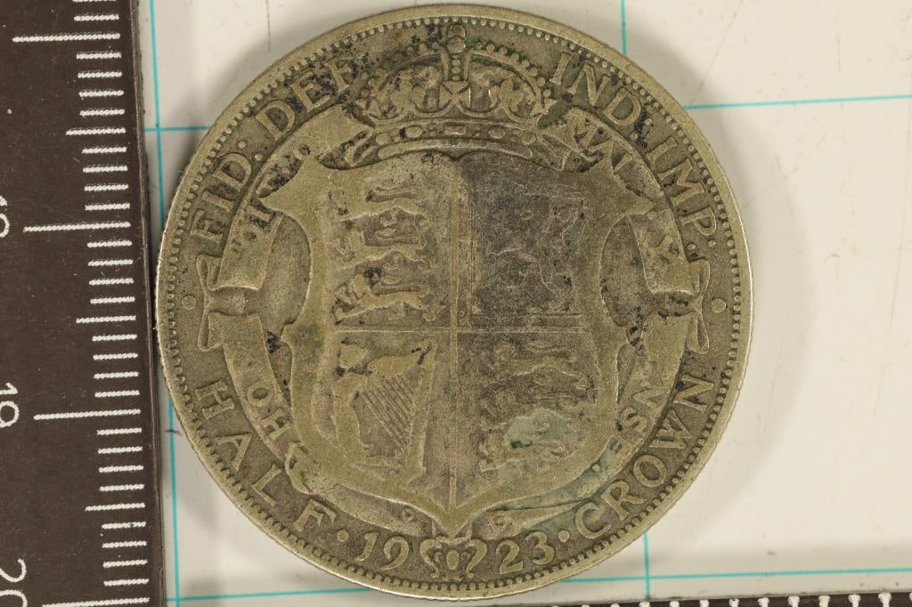 1923 GREAT BRITAIN SILVER HALF CROWN .2273 OZ. ASW (1 of 2)