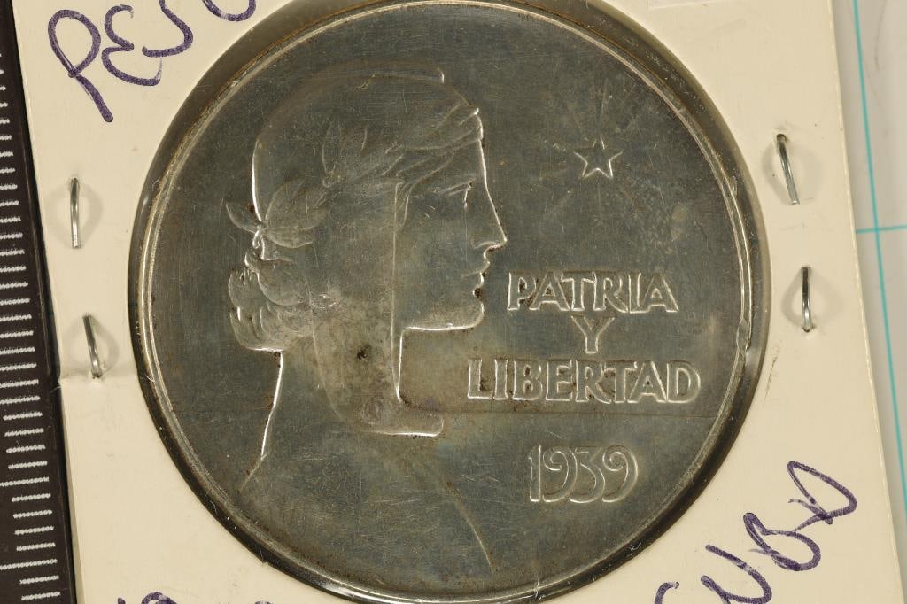 1939 CUBA SILVER PESO .7734 OZ. ASW (1 of 2)