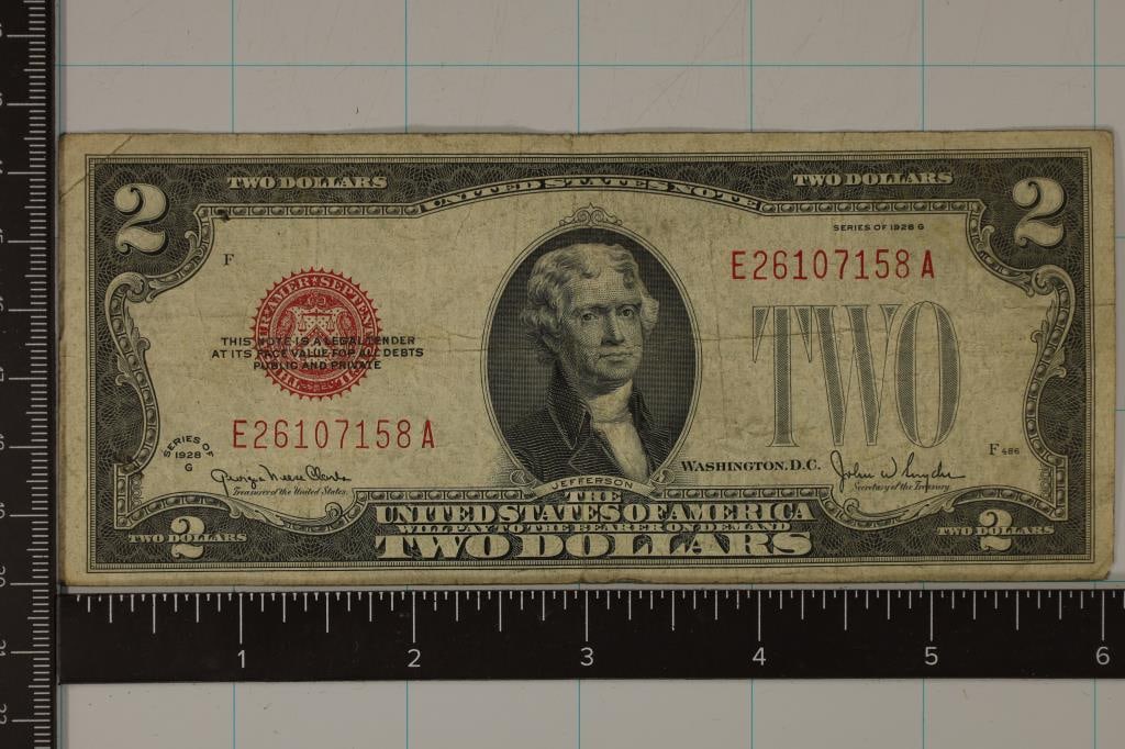 1928-G US $2 RED SEAL NOTE (1 of 2)