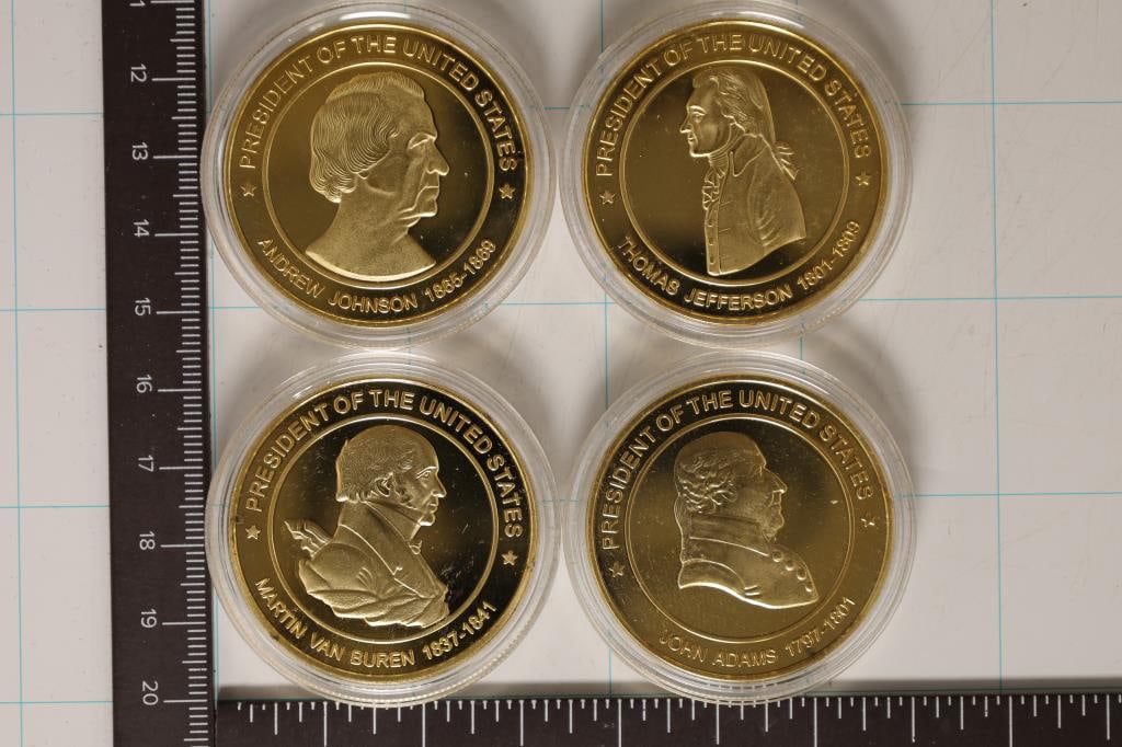 FOUR-1 3/4" PROOF GOLD COLORED: WHITE HOUSE (1 of 2)