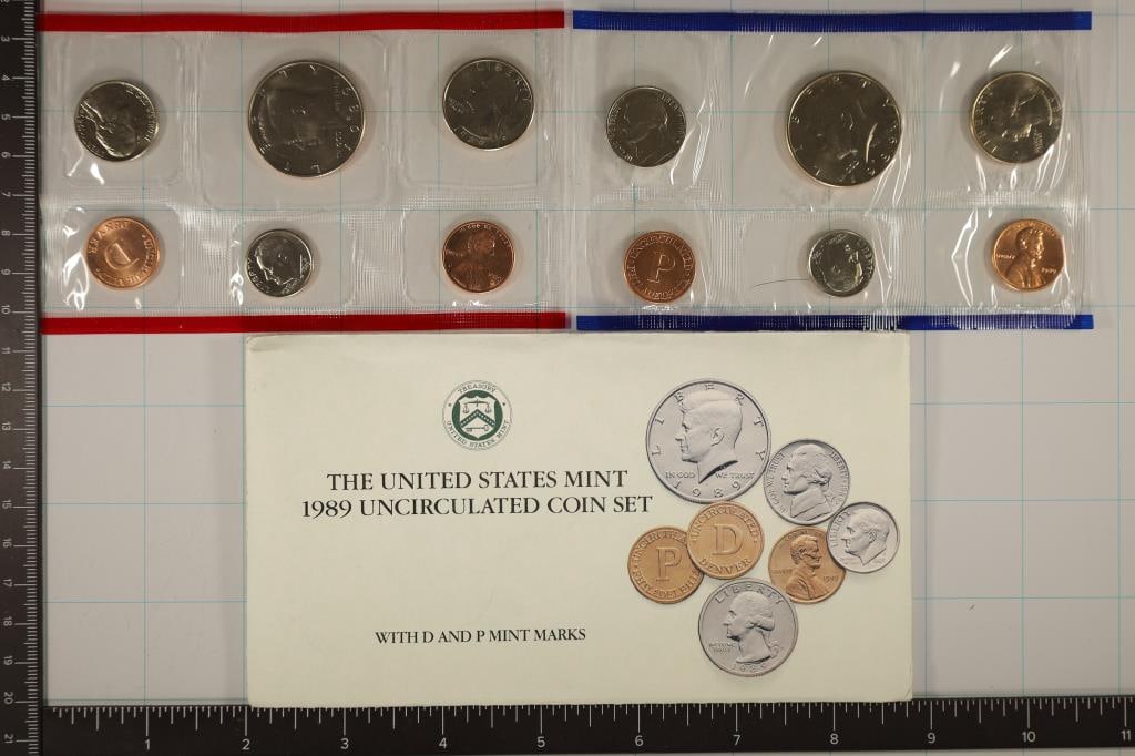 1989 US MINT SET (UNC) P/D (WITH ENVELOPE) (1 of 2)