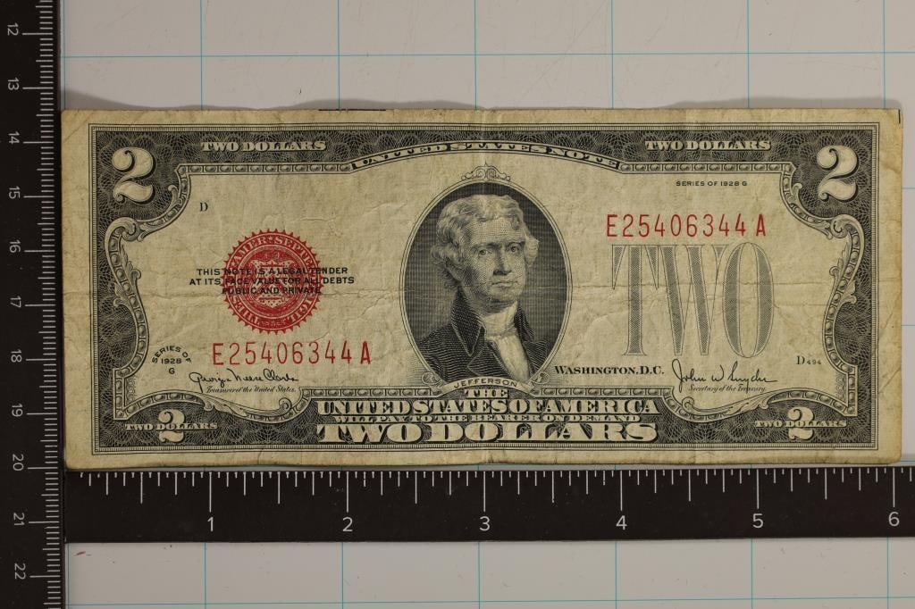 1928-G US $2 RED SEAL NOTE (1 of 2)