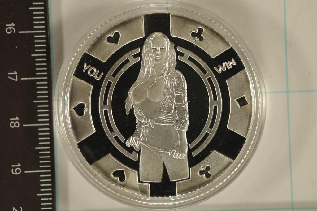 1 TROY OZ .999 FINE SILVER ADULT THEMED PF ROUND (1 of 2)
