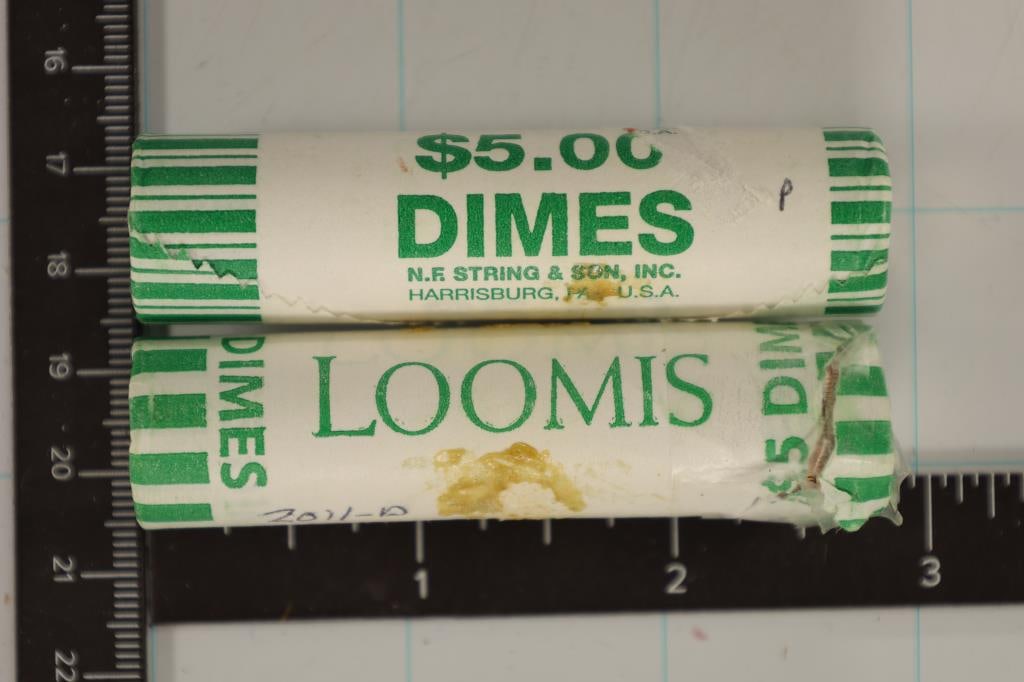 2011-P & D SOLID DATE ROLLS OF ROOSEVELT DIMES (1 of 2)