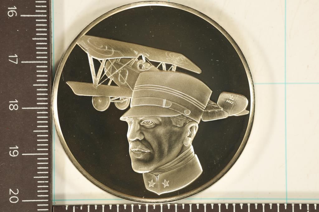 1.1 OZ. STERLING SILVER PF AVIATION ROUND MAJOR (1 of 2)