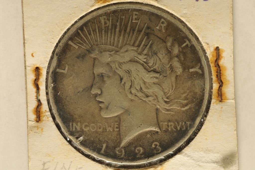 1923 PEACE SILVER DOLLAR: WATCH FOR OUR NEXT AUCTION ON (MONDAY FEB. 19TH, 2024) AT 7PM EASTERN TIME. THANKS FOR YOUR BUSINESS.