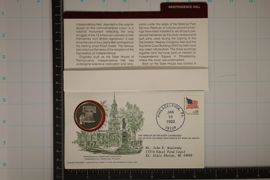 13.9 GRAMS PROOF STERLING SILVER ROUND IN FDC (1 of 2)