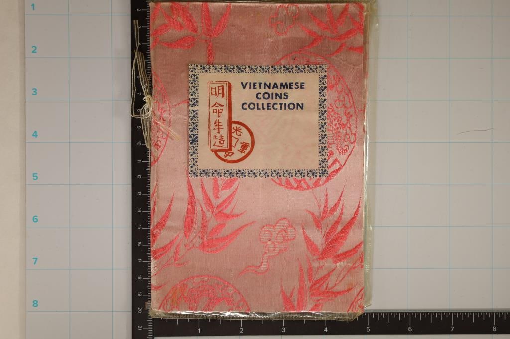 15 COIN VIETNAMESE COINS IN SOUVINER COIN: ALBUM:1820 - 1953. NOT A COMPLETE COLLECTION