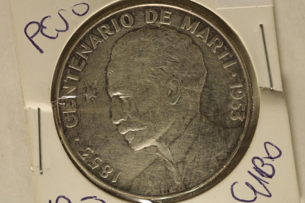1953 CUBA SILVER 1 PESO .7734 OZ. ASW (1 of 2)