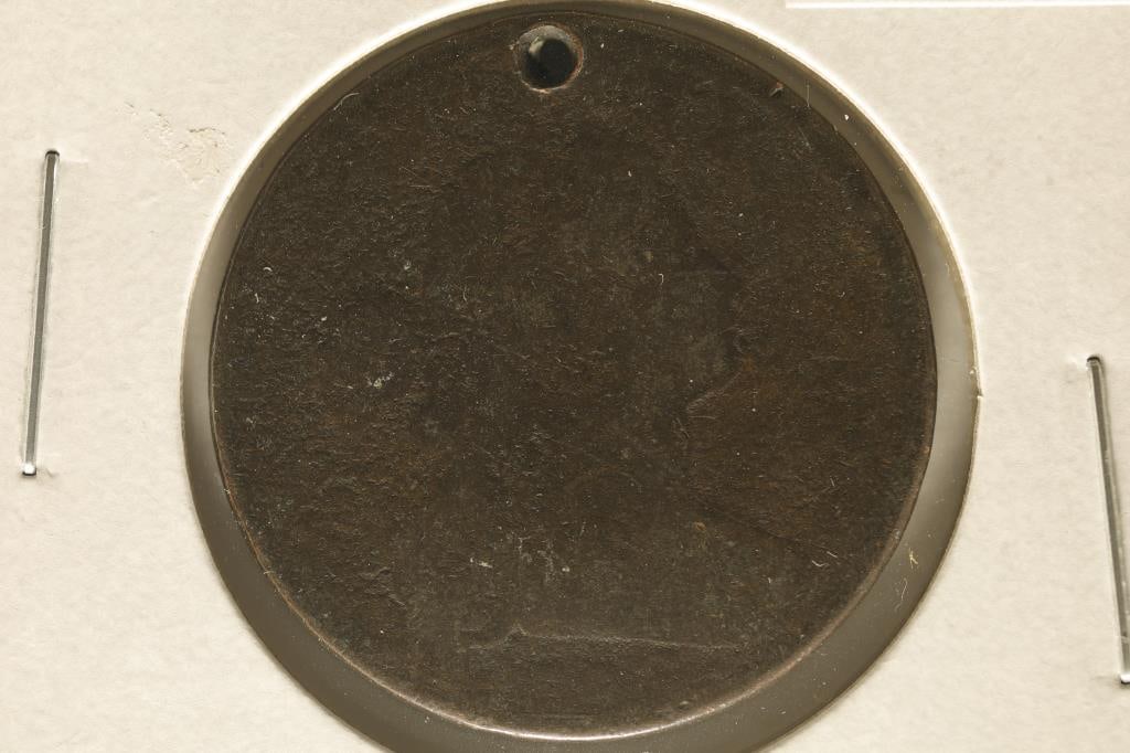 1798 US LARGE CENT WITH HOLE HIGHER BOOK VALUE (1 of 2)