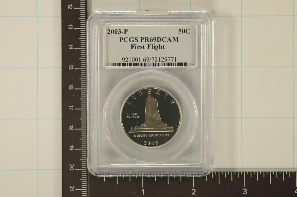 2003-P US 1ST FLIGHT HALF DOLLAR PCGS PR69 DCAM (1 of 2)