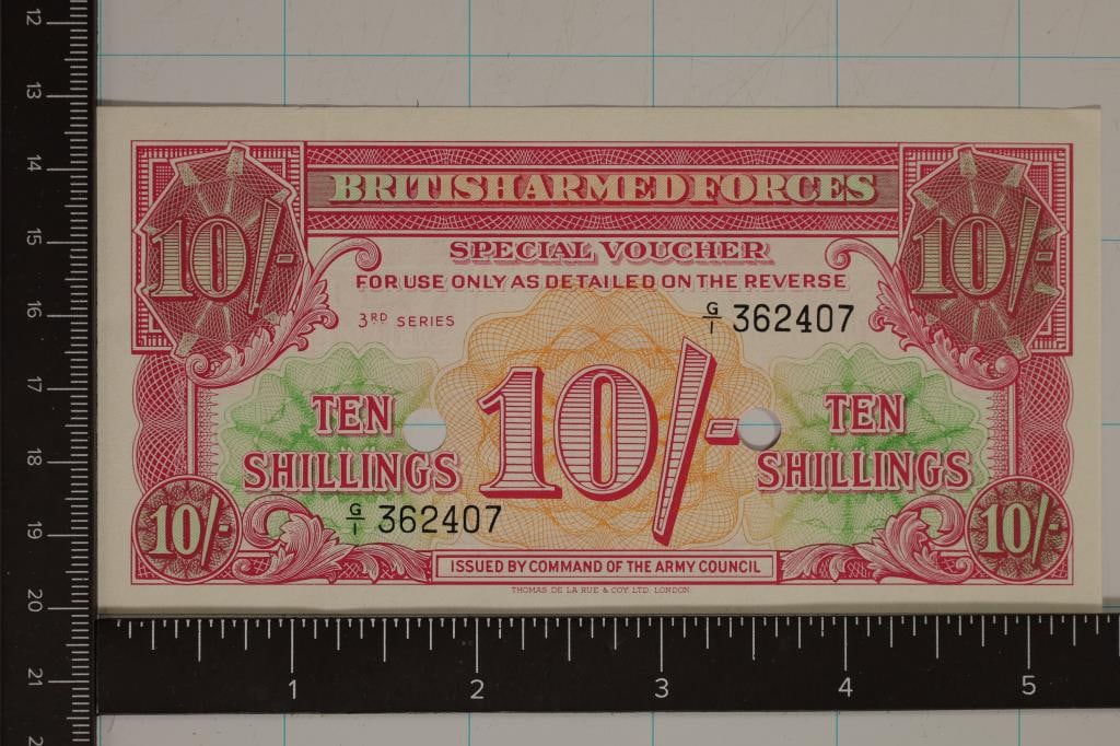 3RD SERIES BRITISH ARMED FORCES 10 SHILLING (1 of 2)