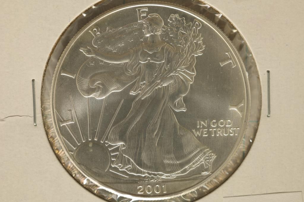 2001 AMERICAN SILVER EAGLE. BRILLIANT UNC (1 of 2)