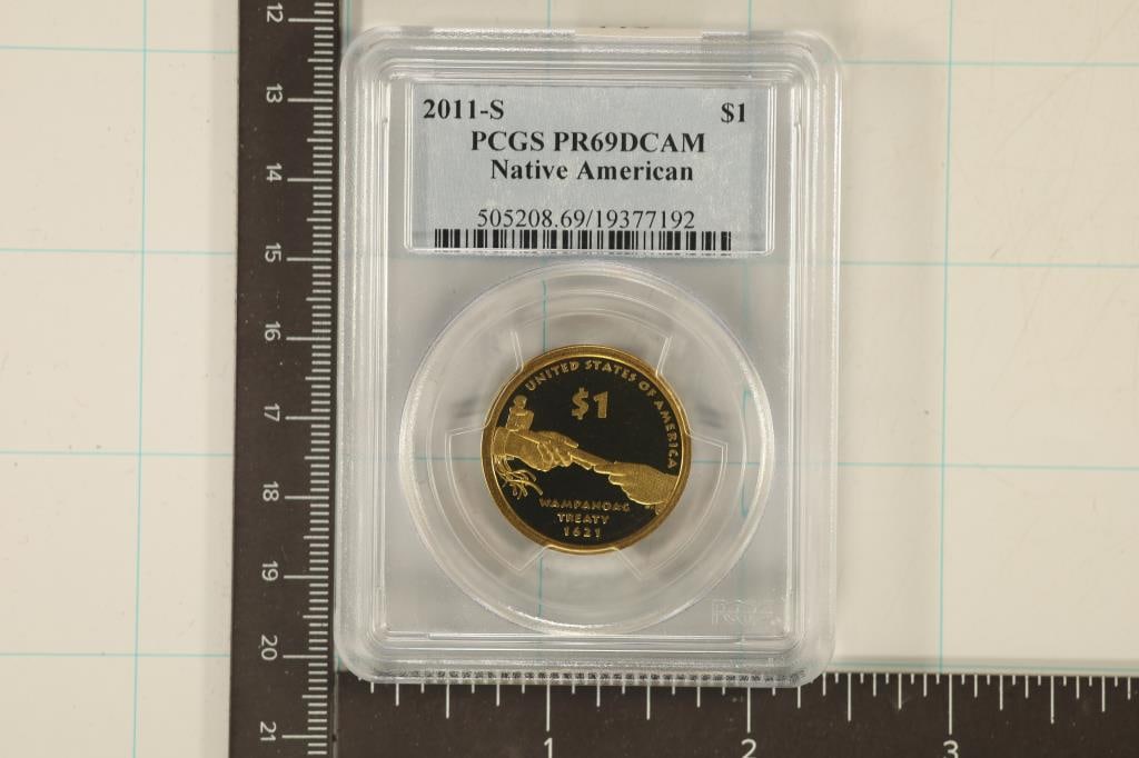 2011-S NATIVE AMERICAN SACAGAWEA DOLLAR PCGS PR69 (1 of 2)