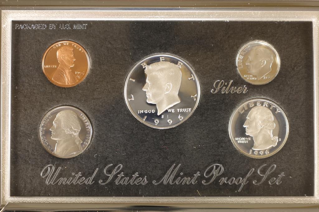 1996 US SILVER PREMIER PROOF SET (WITH BOX) (1 of 3)