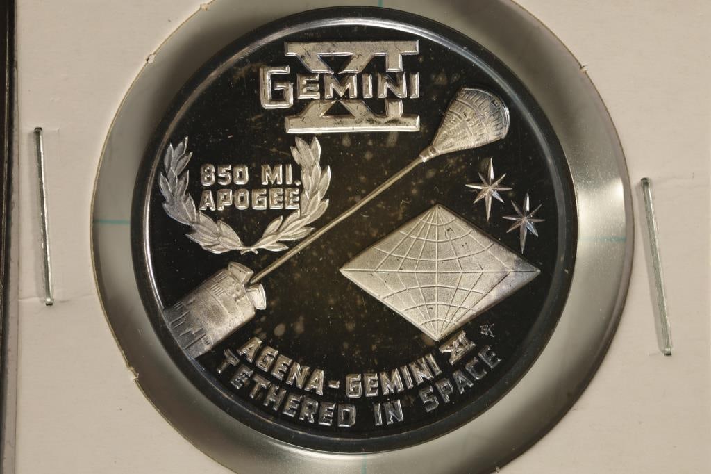 .66 TROY OZ. PROOF STERLING SILVER "GEMINI XI" (1 of 2)